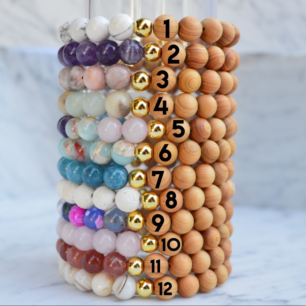 Gemstone Diffuser Aromatherapy Beaded Bracelet - image 3
